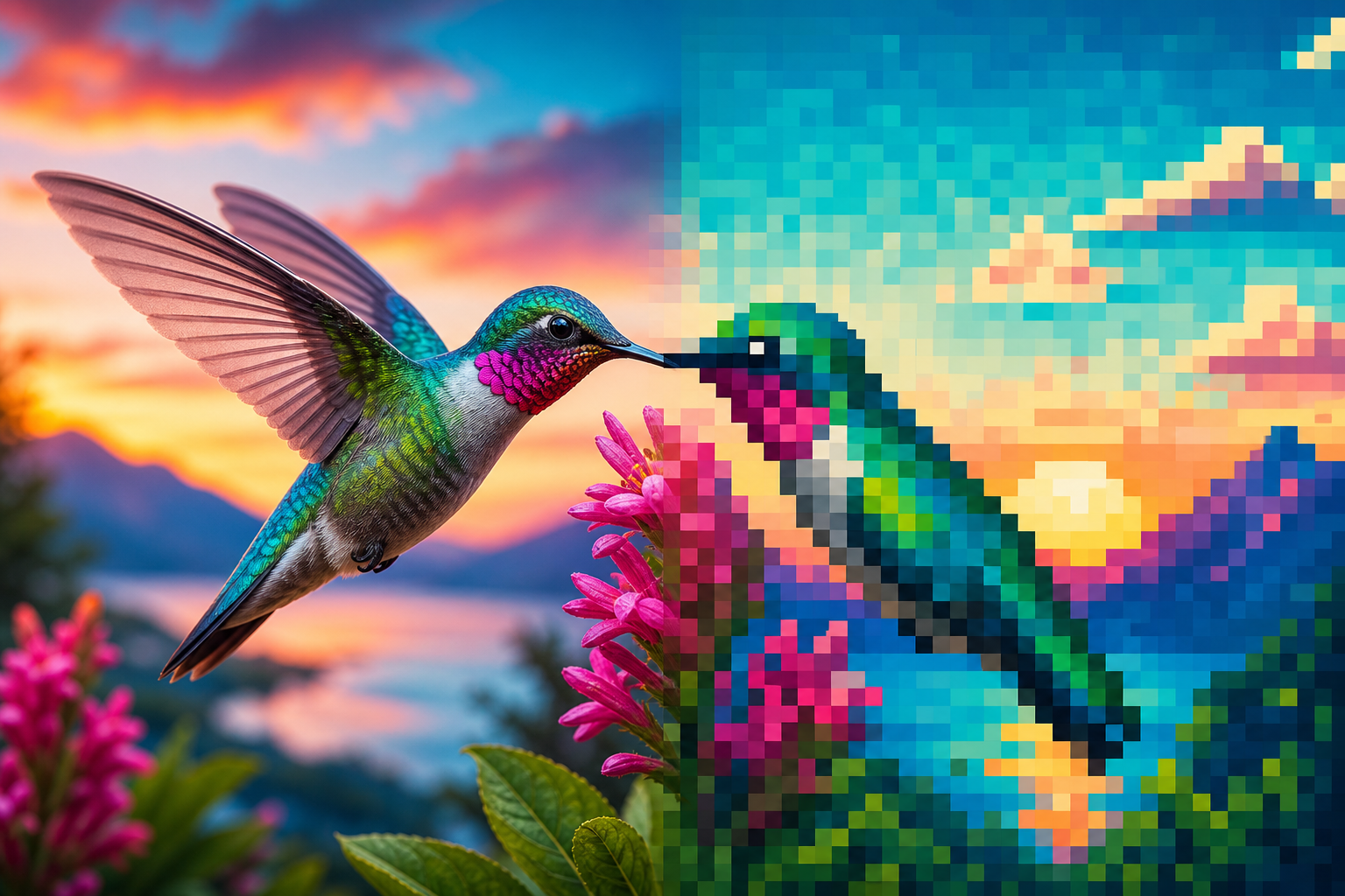 画像をピクセル化する方法｜写真をドット絵・モザイクアート風に無料加工